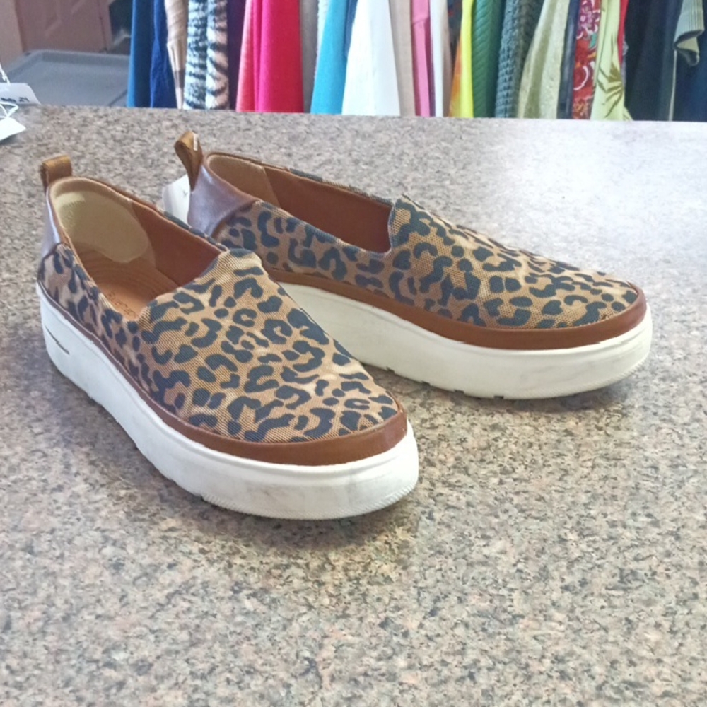 BareTraps Leopard Print Slip-On Shoes